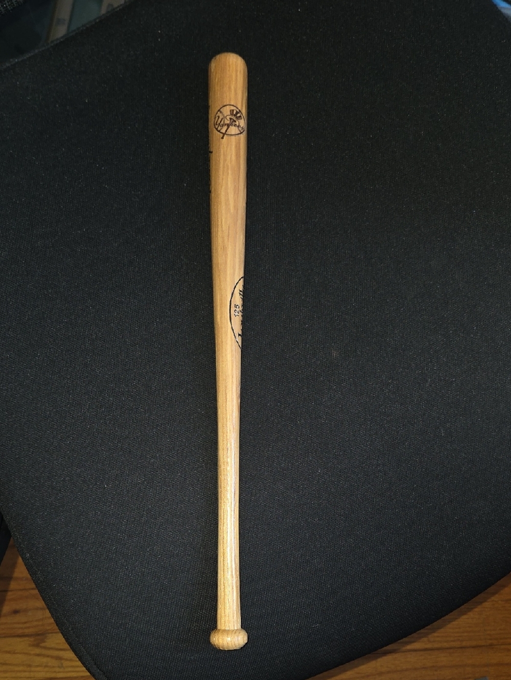 VTG Natural Wood Mini Baseball Bat with  Logo
